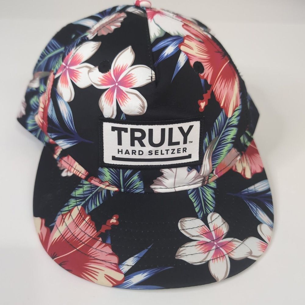Truly Hard Seltzer SnapBack Hat Floral Flowers Tropical Unisex Adjustable Cap‎